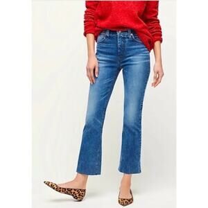J. Crew Billie Demi Cropped Bootcut Jeans AK072 Cool Shadow Wash High Rise 27